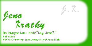 jeno kratky business card